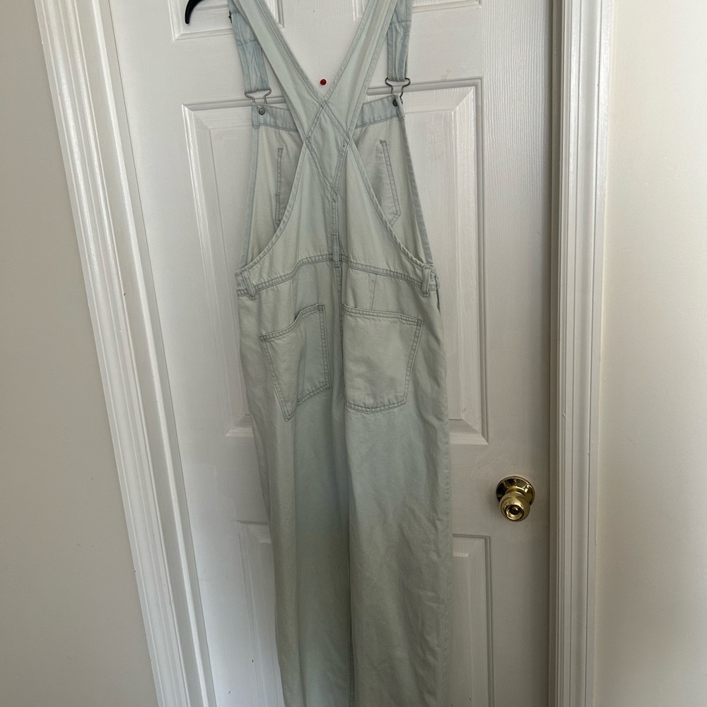 Free People We The Free Cotton Denim Overalls in Beach Bloom - Small - Picture 8 of 16